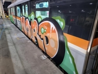 American admits to train graffiti-related charges but calls himself artist