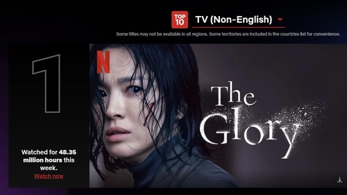 This image captured from Netflix shows the Korean revenge thriller "The Glory," which topped the non-English TV show chart in the week of March 20-26, 2023. (PHOTO NOT FOR SALE) (Yonhap)