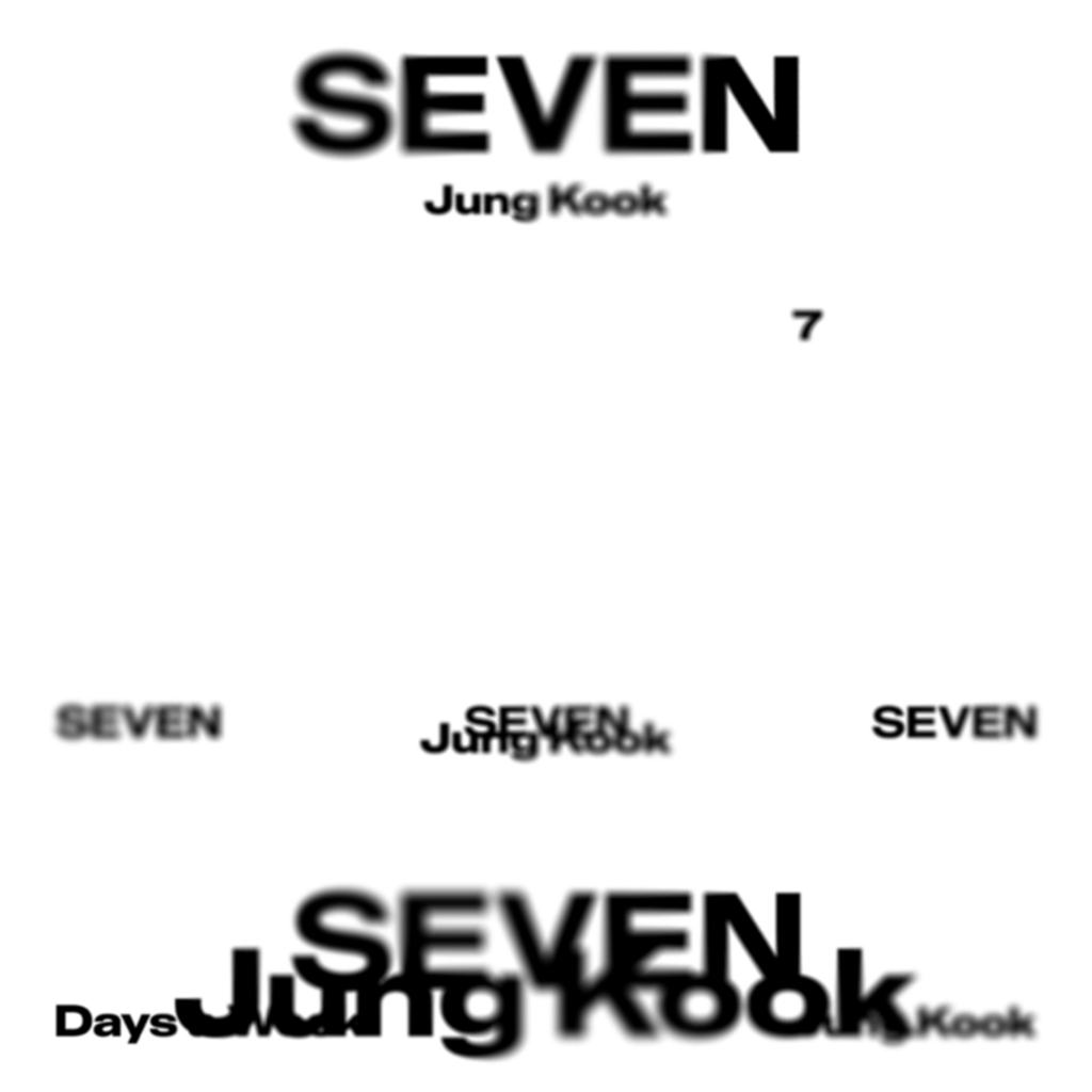 This photo provided by BigHit Music shows the online cover image for BTS member Jungkook's first official solo single, "Seven," set to arrive July 14, 2023. (PHOTO NOT FOR SALE) (Yonhap)