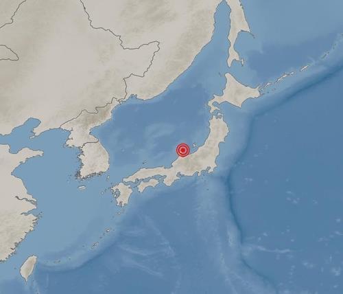 Esta imagen proporcionada por la Administración Meteorológica de Corea el 1 de enero de 2024 muestra un área en Japón donde se informó de un gran terremoto, lo que provocó advertencias de tsunami en Japón y avisos contra el aumento del nivel del mar en Corea del Sur.  (FOTO NO EN VENTA) (Yonhap)