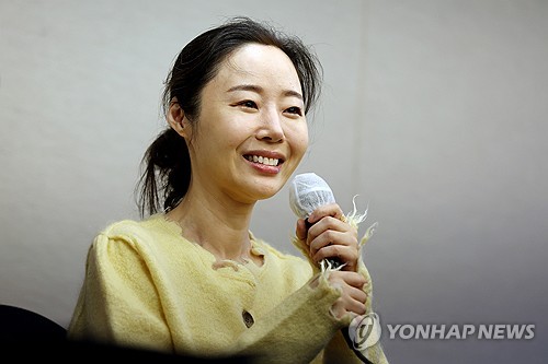 ADOR CEO Min Hee-jin speaks during a press conference in Seoul on May 31, 2024. (Pool photo) (Yonhap)