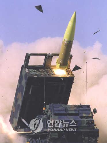 Missile balistique sol-sol tactique américain ATACMS Block 1A. (Photo d'archives Yonhap) 
