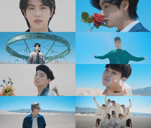 Scènes du clip de «Yet To Come», single de «Proof», le premier album d'anthologie de BTS.(Photo fournie par Big Hit Music. Archivage et revente interdits) (Yonhap) 
