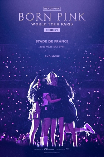 Affiche promotionnelle du concert «Blackpink World Tour: Born Pink Encore In Paris». (Photo fournie par YG Entertainment. Revente et archivage interdits) 