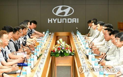 La direction et le syndicat de Hyundai Motor Co. tiennent des négociations préparatoires sur les salaires. (Photo fournie par Hyundai Motor Co. le 13 juin 2023. Revente et archivage interdits)