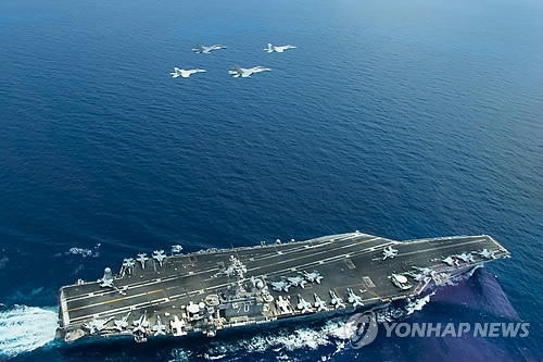 米原子力空母あす釜山入港　北朝鮮に強い警告メッセージ