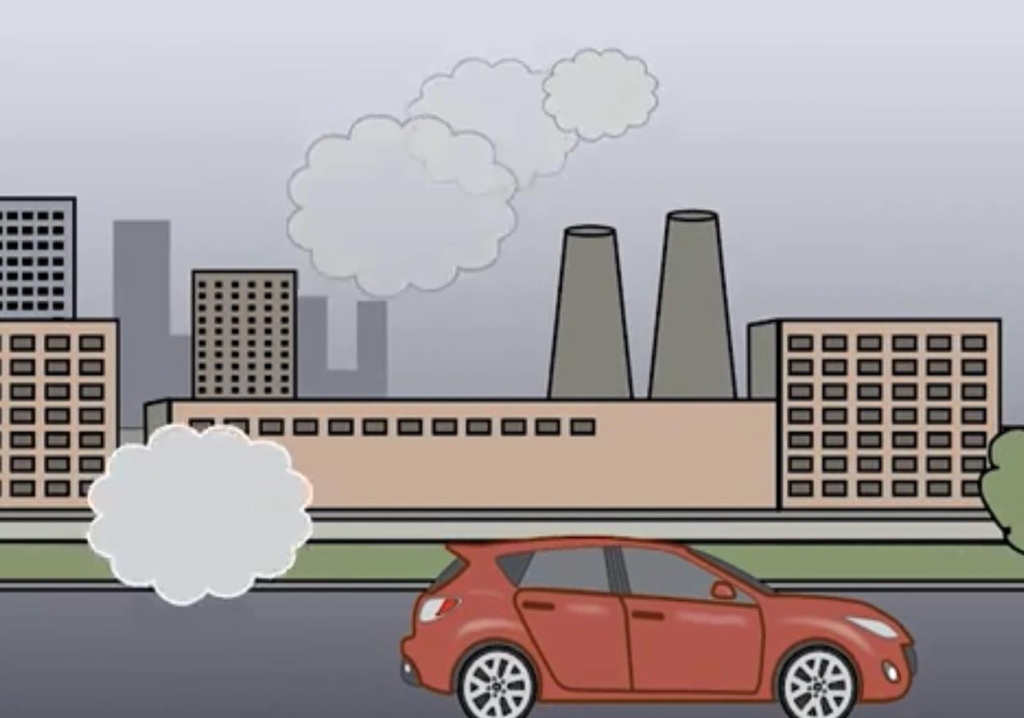 초미세먼지와 오존의 주 오염원은 자동차 배출가스와공장의 화석연료 연소 연기다. 