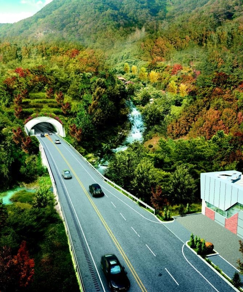 산청 밤머리재터널 조감도
