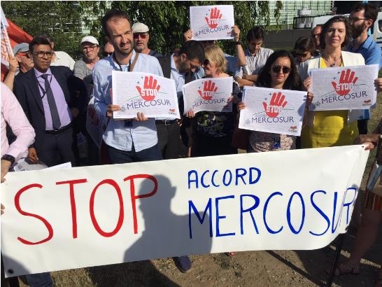 EU-메르코수르 FTA 체결 반대 시위 [브라질 뉴스포털 UOL]