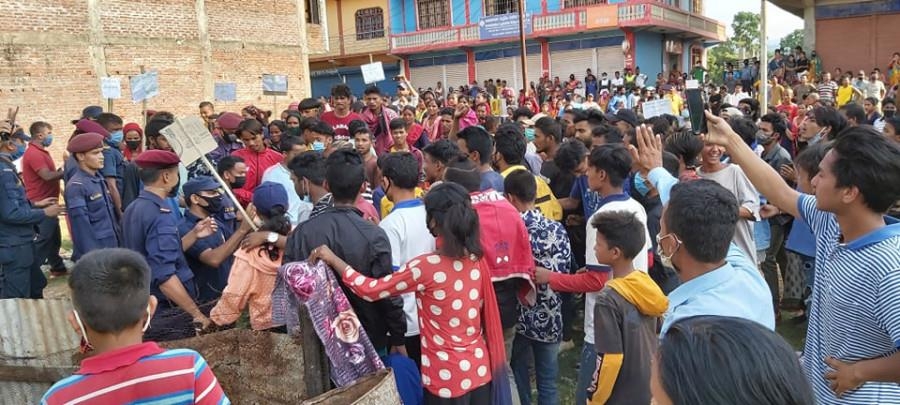 네팔 달리트 청년들 사망 사건 진상규명 촉구 시위