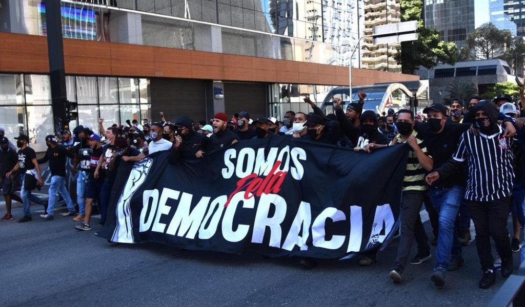 브라질 '민주주의 수호' 촉구 시위