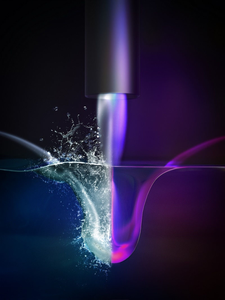 플라스마제트의 액체 표면 안정화 삽화