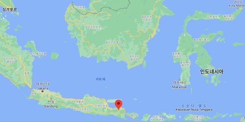 인도네시아 동부자바 본도워소군(빨간점)