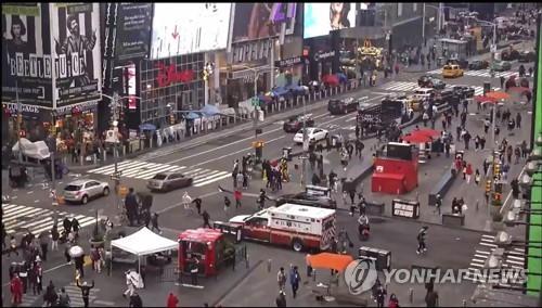 총격이 발생한 뉴욕 타임스 스퀘어 현장 [AP=연합뉴스]