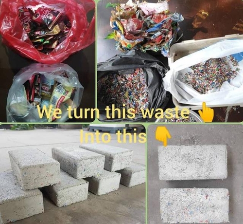 비닐 포장 쓰레기를 벽돌로…인도네시아 재활용 아이디어 눈길