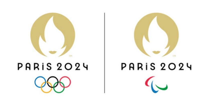 2024 파리올림픽 앰블럼(왼쪽)과 2024 파리 패럴림픽 앰블럼