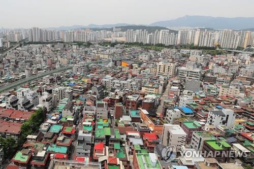 서울 중랑구의 한 저층 주거지역