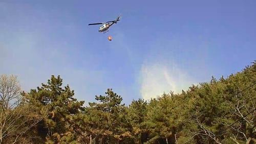 산불 진화하는 헬기(사진은 기사내용과 직접적인 관련이 없음)