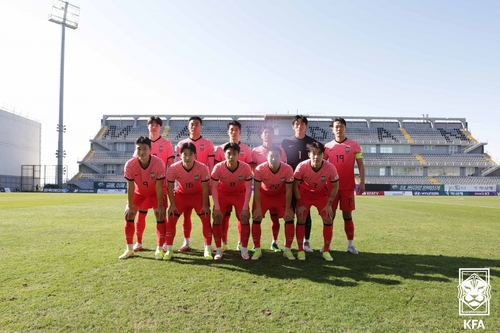 몰도바전에 선발 출전한 한국 축구대표 선수들.
