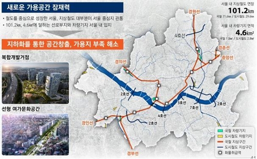서울 내 지상철도 및 차량기지 현황