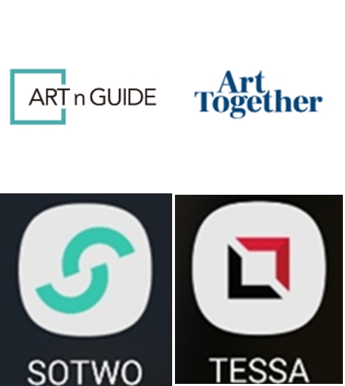미술품 조각투자 플랫폼 로고 및 앱