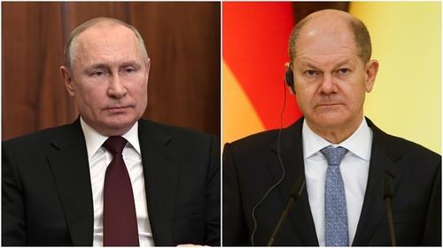 푸틴, 숄츠 독일 총리와 통화…"우크라 마리우폴 상황 등 논의"