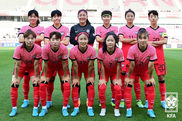 지난달 베트남과 친선경기에 출전한 여자축구 대표팀