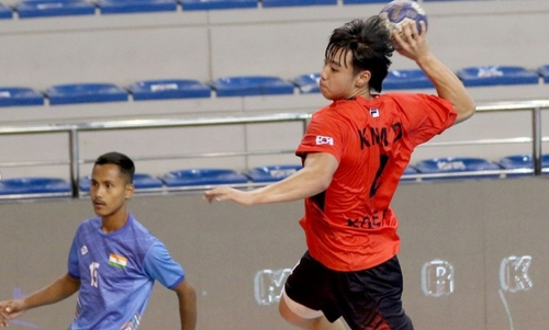 한국, 인도 꺾고 아시아 청소년핸드볼선수권 3연승 행진
