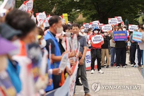 경전선 순천도심 우회 통과 반대 집회