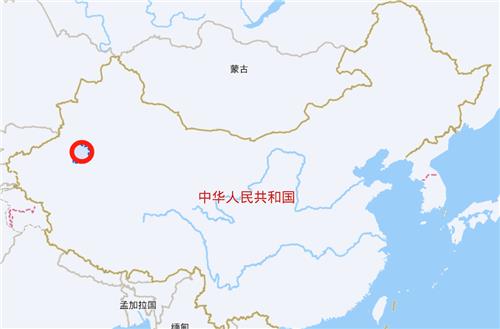 규모 6.1 지진 발생한 중국 신장 사야현 위치