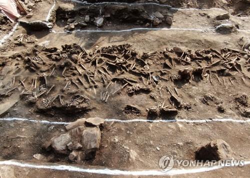 2020년 발굴된 대전 골령골 민간인 학살 희생자 유해