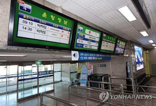 서해 기상악화…인천 9개 항로 여객선 운항 통제