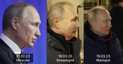 푸틴의 얼굴 비교