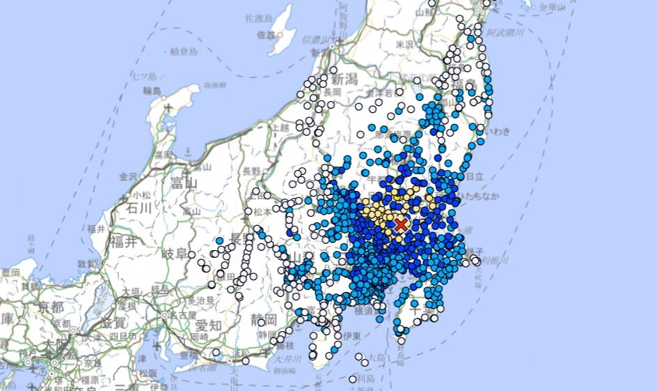 일본 수도권서 규모 5.3 지진…신칸센 일부 운행 중단(종합) - 1