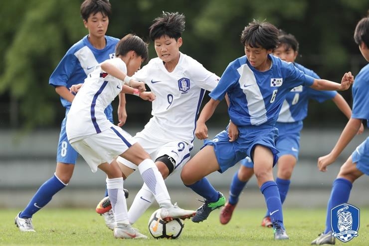 2018년 여자 U-13 대표팀 한국과 일본의 친선경기