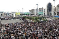이슬람 명절 '이드 알피트르' 기도회에 참석한 이란 테헤란 시민 [로이터 연합뉴스 자료사진] 