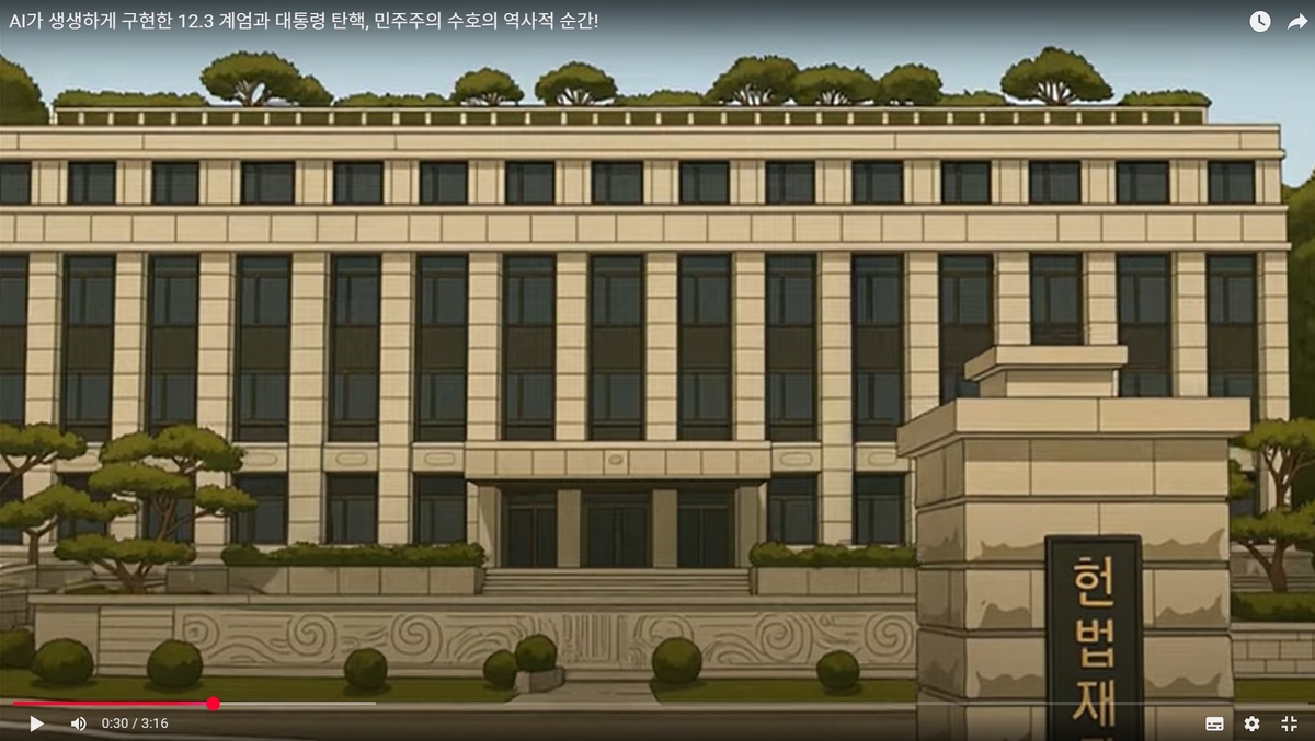 헌재 탄핵 결정문 애니메이션 캡처