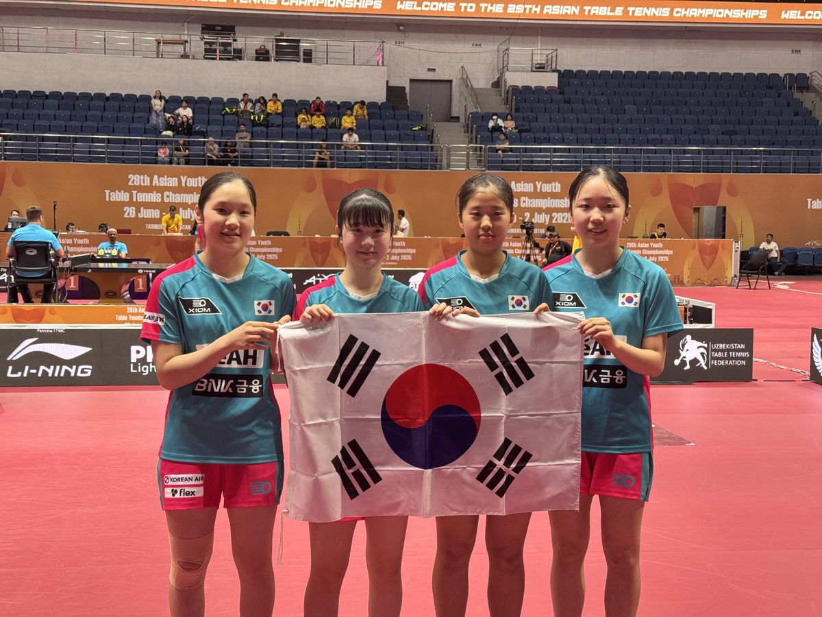 한국 탁구, 아시아 유스 챔피언십서 여자 U-15 단체전 우승(종합)
