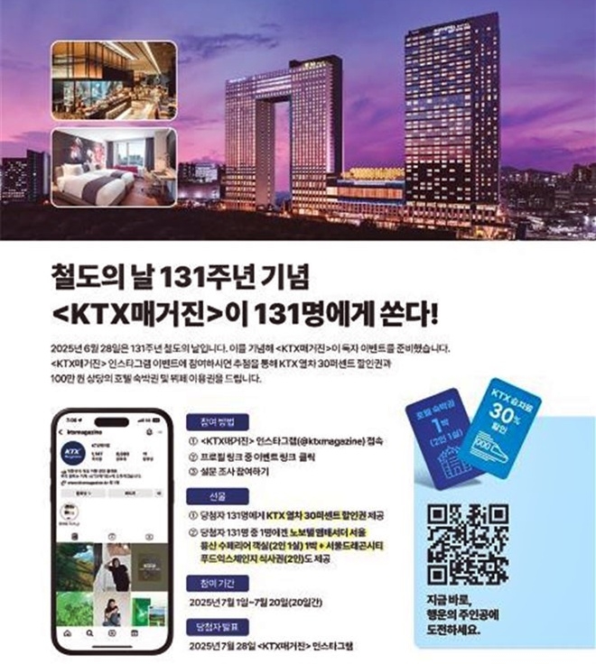 코레일, 철도의날 기념 이벤트…KTX매거진 독자 131명에 선물
