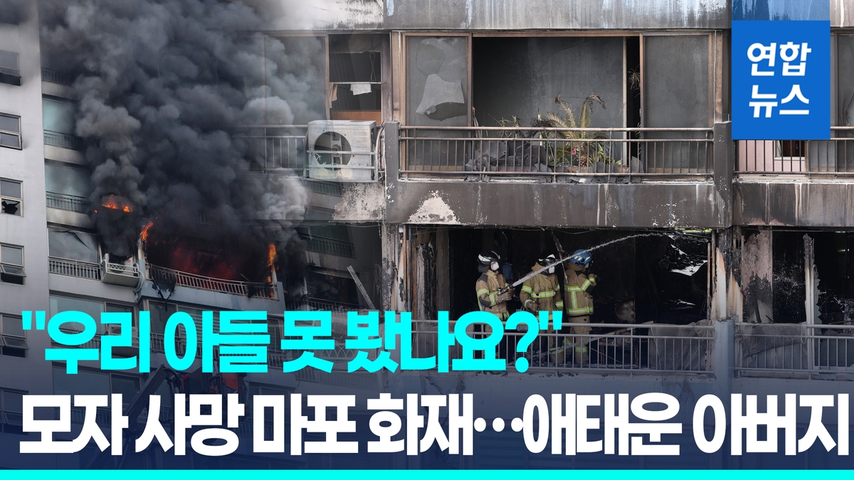 [영상] "우리 아들 못 봤나요?" 모자 사망 마포 화재…애태운 아버지