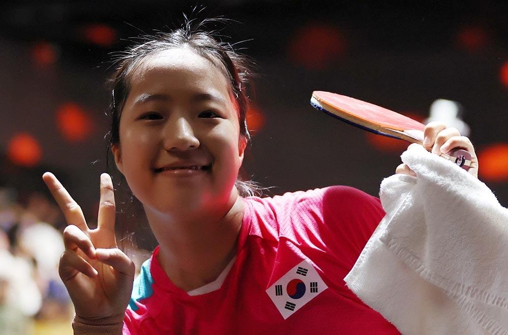 탁구 신유빈, WTT 그랜드 스매시 한국 여자 첫 4강 역사 썼다