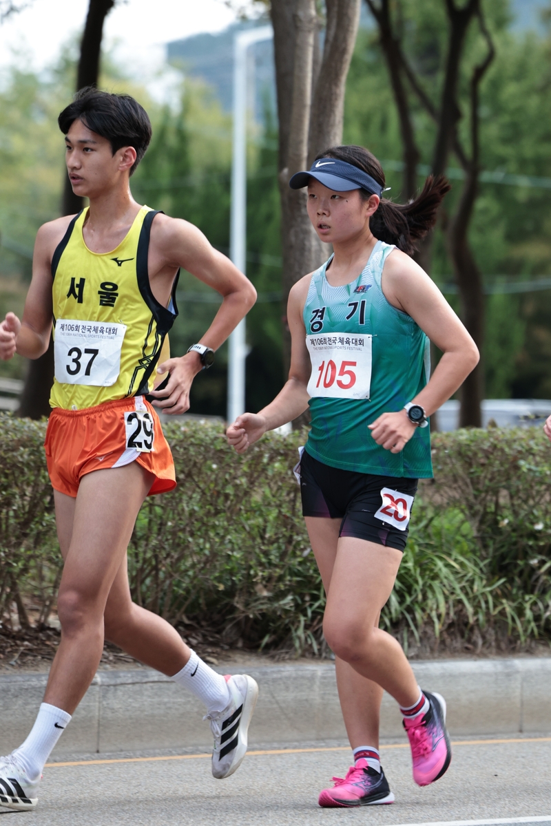 [전국체전] 권서린, 육상 여자 10㎞ 경보 한국 고등부 신기록