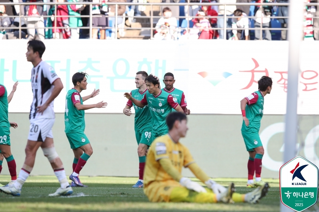 K리그1 대전, 서울에 3-1 승리…신바람 4연승으로 '2위 점프'