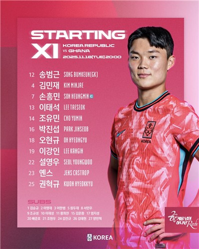 가나전 선발로 출전하는 송범근