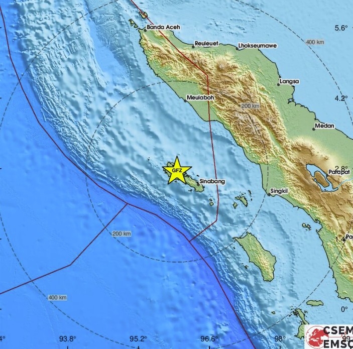 규모 6.6 지진 일어난 인도네시아 시메울루에섬