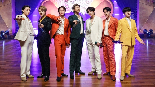 La foto, proporcionada por Big Hit Entertainment, muestra al grupo masculino de K-pop BTS. (Prohibida su reventa y archivo)