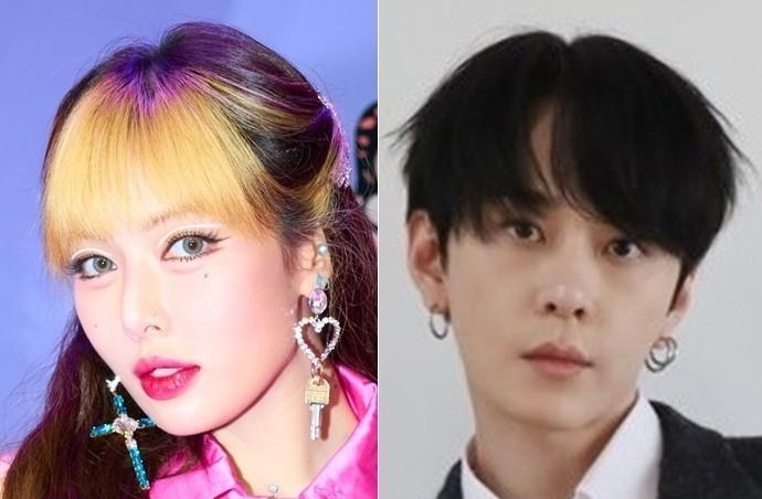 La foto de archivo, sin fechar, muestra a los raperos HyunA (izda.) y Yong Jun-hyung, quienes han anunciado que se casarán en octubre.