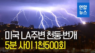 [영상] 미국 LA 기묘한 천둥·번개 사진 SNS에 봇물…5분새 1,500회