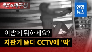 [영상] 자판기에 매달려 '아등바등'…CCTV에 포착된 절도 현장