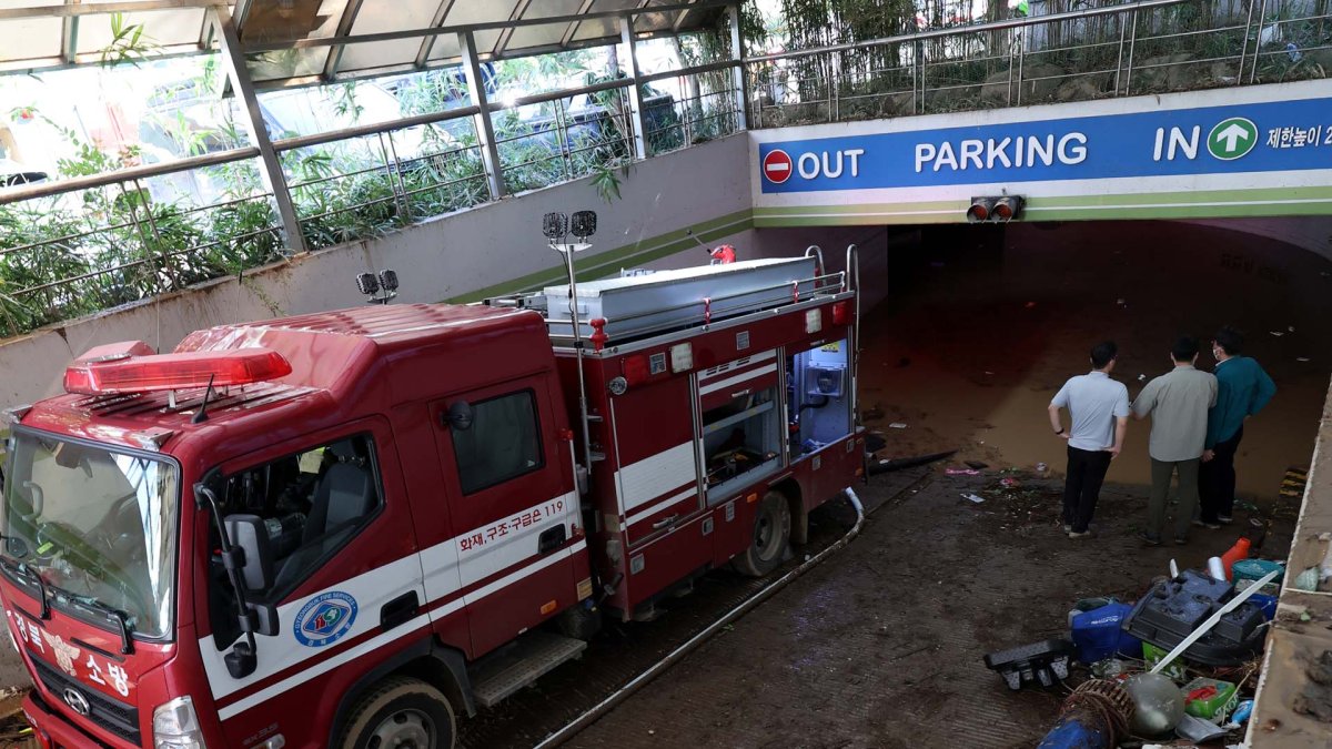 Dos son rescatados y siete fallecen en la inundación del estacionamiento subterráneo en Pohang